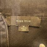 Miss Love  Black Denim Jacket Photo 2