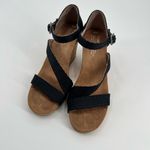 Toms Tom’s Sienna Women's size 9 Criss Cross Espadrille Wedge buckle Sandals canvas Photo 5
