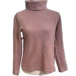 Babaton Aritzia |  Pink Knit Cotton Blend Turtleneck Pullover Long Sleeve Small Photo 0