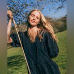 Barbour  Hazel black eyelet 100% cotton midi maxi cottage dress 8 Photo 14