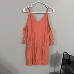 Maurice's Cold Shoulder Romper Women's Size Large Shorts Rayon V-Neck Lined Photo 1