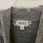 Pink Rose Grey and Green Sweater  Photo 2