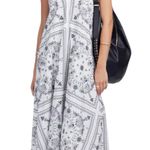 Madewell NWT  Embroidered Deep V Neck MIDI Dress In Bandana Size XXS Photo 0