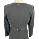 Kate Spade Bow Waist Ponte Dress Black Knee Length Long Sleeve Size Large Photo 4