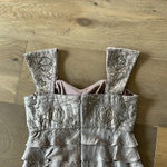 Camille La Vie  Short Shimmer Dress With Beading And Tiered Skirt Size 4 Photo 6