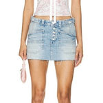 Free People We The Free x REVOLVE Izzie Denim Mini Skirt Size 25 boho girlie Photo 0