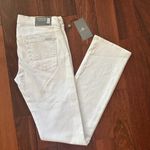 7 For All Mankind NWT Women's White Classic Straight Leg Jeans in Size 30 New! Photo 4