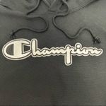 Champion Black Reverse Weave Embroidered Cropped Hoodie Sweatshirt Photo 1