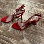 Deltan NWOB Miranda RED Leather Ankle Bow
Dress Sandals Heels SIZE 9 Photo 1