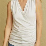 Sundance  white Surplice ruched tank Photo 0