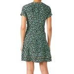 Derek Lam 10 Crosby short sleeve silk blend leaf print gold grommet detail dress Photo 1