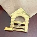Vintage Stamped JJ Dog House Brooch Photo 0