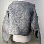 Babaton  cropped Gray Teddy Jacket size L wool old money cardigan Photo 4