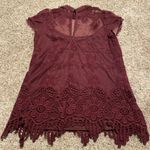 Elegant Burgundy Lace Top Red Photo 1
