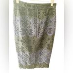 ALC Frank A.L.C Black Blue Embroidered Indian Silk Pencil Skirt Size 0 Photo 4