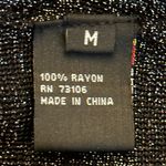 Michael Simon Black White Striped Metallic Sweater Bead Necklace Women’s‎ Medium Photo 11