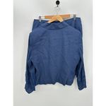 Kasper Petites Linen Blend Suit Skirt Set Women 16P Blue Eyelet Career Office Photo 2