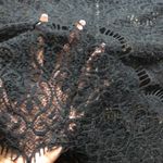 Long Sleeve Sheer Lace Top Black Photo 4