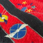 Vintage 80s 1980s Rafael Acrylic Mohair Biplane Airplane Novelty Sweater M Red Size M Photo 6