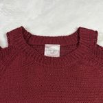 Romeo + Juliet Couture Crewneck Cut Out Sleeve Knit Sweater Size L Boho Casual Photo 2