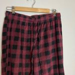 Cuddl Duds Maroon/Purple & Black Buffalo Plaid Fleece Pajama Pants Photo 5