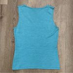 Magaschoni  Blue Silk Tank V-Neck Tank top, sleeveless, size small Photo 3