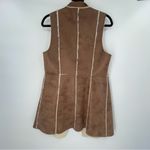 Knox Rose Women’s  Long Faux Suede Sherpa Vest, Size Small Photo 1
