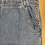 Vintage 90’s Agapo women’s Denim Overalls with American Flag Patch size M Blue Photo 3