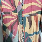 Boamar Zain Collage Leaves Cover Up Dress Size Medium Pink Photo 6