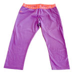 Under Armour  Plum Capri Leggings with Neon Orange Waistband Size XXL Photo 0