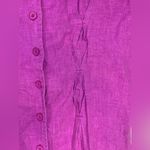 Two Star Dog TSD Hemp Linen Button Up Dress Size M Purple Size M Photo 4