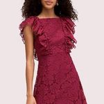 Kate Spade Dress Beetjuice Magenta Pink Spade Lace Mini Dress Sz 12 NWT Photo 0