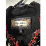 Vintage Collections western boho embroidered crochet floral lace sheer tunic / d Red Size XL Photo 7