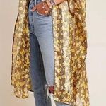Anthropologie Andersen & Lauth Yellow Floral Isolde Kimono OS Photo 0