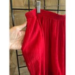 NWT Manta Del Lago Pants Sz 4X Red Elastic Waistband Embroidered Hem Boho Curvy Photo 1