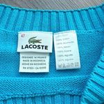 Lacoste  Boat Neck Jumper Teal Blue Size 42 US‎ Small EUC Babydoll Fall Autumn Photo 3