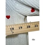 Lucky Brand  Women Cream Red Heart Knit Sweater Pullover Size L Photo 9