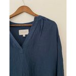 Brochu Walker  Jaxon Popover Lightweight Long Sleeve Blue Blouse Medium EUC Photo 3