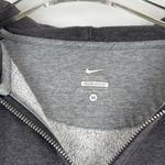 Nike Swoosh Full Zip Up Hoodie Sweatshirt in Gray Size Medium Photo 2
