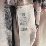Chico's  | Black & Pink Floral Lightweight Sweater |  Large Photo 7