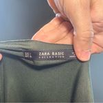 ZARA  Dark Green Velvet Long Sleeve Wrap Front Dress Size L Photo 10