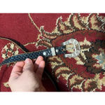 Justin Boots Womens Vintage Justins Genuine Black Snakeskin Belt Size 30 Photo 1