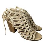 Fergalicious Women's  Vizion Caged Sandal size 9.5 tan creme sandal Photo 1