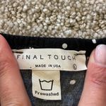 Final Touch NWT-  Black & White Polka Dot Flutter Sleeve & Neck Crop Top Photo 2