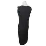 AllSaints Riviera Lux Black Velvet Sleeveless Midi Asymmetric Sheath Dress 0 Photo 3