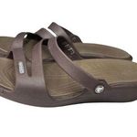 Crocs  Brown Comfort Sandals Slip-On Design strappy 8 summer vacation beach Photo 0