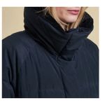 Barbour Leck Water Resistant Baffle Navy Quilted Coat Size US/12 Photo 5