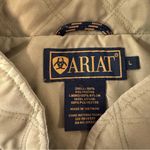 Ariat Women's Quilted Puffer Vest Tan Beige Riding Equestrian Western Neutral L Photo 2