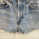 Levi's Vintage Paper Tag Custom Painted Raw Hem Distressed Shorts Size Small Photo 1