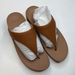 FitFlop Lulu Leather Toe-Thongs Casual Sandals- Light Tan- Size 9 Photo 2